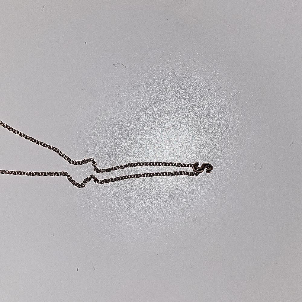Kate Spade Saturday "S" rose gold necklace